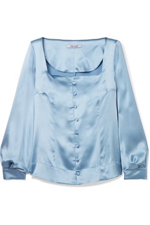 Deitas | Gaia silk-satin blouse | NET-A-PORTER.COM