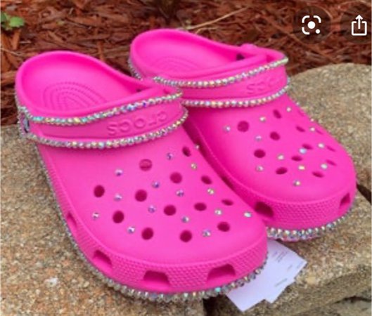 pink custom crocs