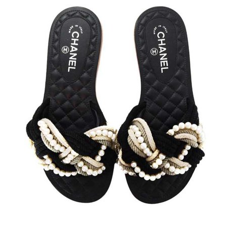 Chanel sandal pearl