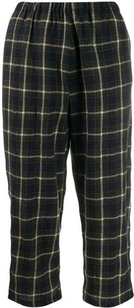 Apuntob checked wool trousers