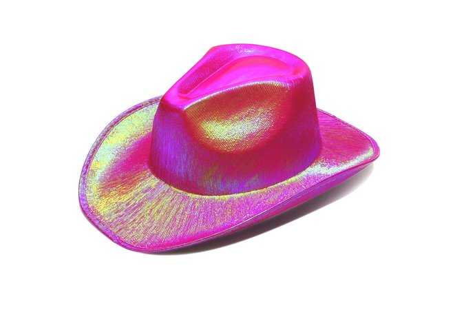 Neon Sparkly Glitter Space Cowboy Hat - Fun Metallic Holographic Party – SoJourner Bags