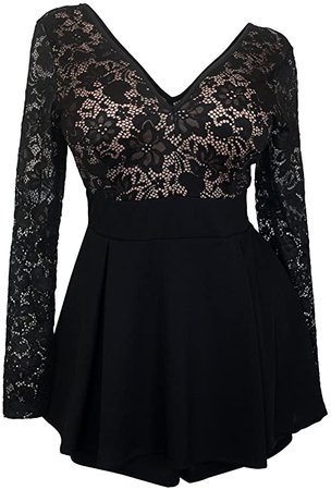 Amazon.com: eVogues Plus Size Lace Overlay Romper Dress Made in USA: Clothing