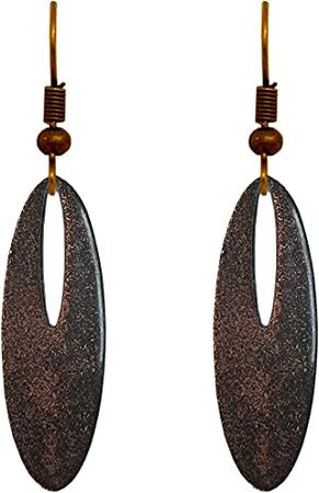 Amazon.com: Antique Bronze Oval Eye Earrings, hypoallergenic French hook bronze ear wires, made in the USA by d'ears: Clothing, Shoes & Jewelry