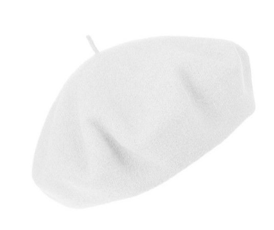 White French beret wool hat