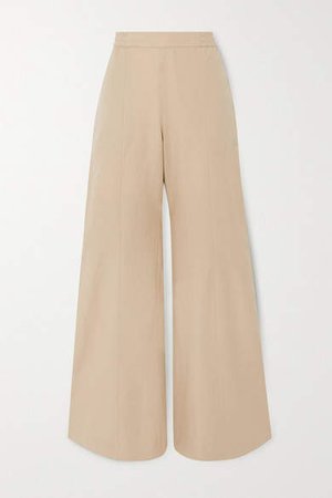 Palmer//Harding palmer//harding - Avto Linen And Cotton-blend Canvas Flared Pants - Beige