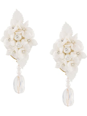 Magda Butrym Waterlily Embellished Earrings | Farfetch.com
