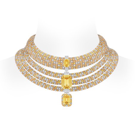 Louis vuitton, Soleils yellow diamond necklace