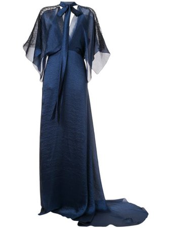 Roland Mouret Weston Wave Textured Gown PW19S0700F0350 Black | Farfetch