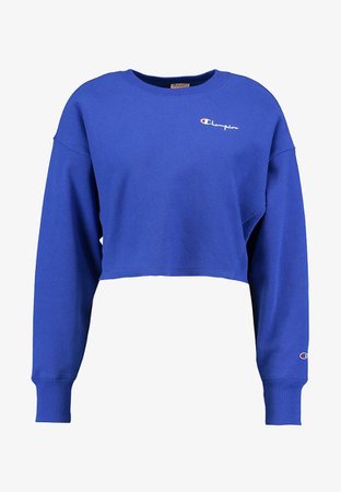 Champion Reverse Weave CROPPED CREWNECK - Sweatshirt - blue - ZALANDO.FR