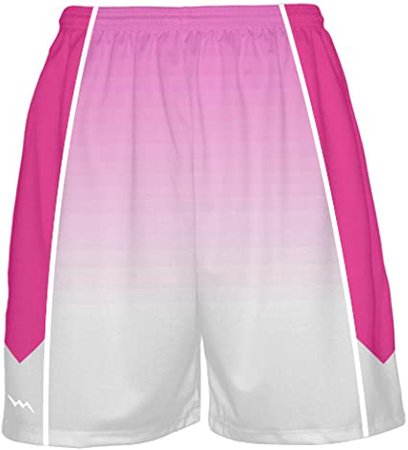 LightningWear Hot Pink Basketball Shorts - Ombre Fade Basketball Shorts - Men's Basketball Shorts