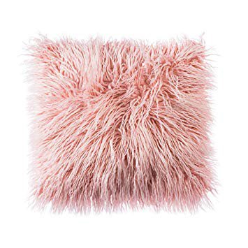 OJIA Deluxe Home Decorative Super Soft Plush Mongolian Faux Fur Throw Pillow Cover Cushion Case (18 x 18 Inch, Pink): Amazon.ca: Gateway