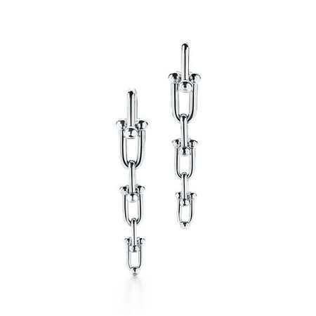 Tiffany HardWear graduated link earrings in sterling silver. | Tiffany & Co.