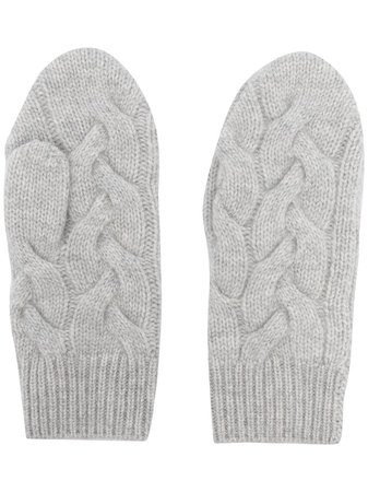 N.Peal cable-knit organic-cashmere gloves