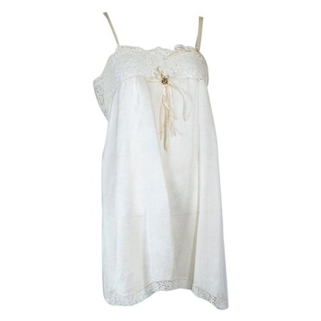 Edwardian Charmeuse and Lace Babydoll Chemise Negligée, 1924 For Sale at 1stdibs