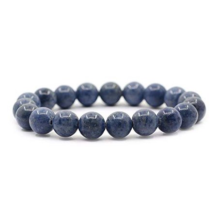 Amazon.com: Justinstones Natural Blue Sponge Coral Gemstone 10mm Round Beads Stretch Bracelet 7 Inch Unisex: Jewelry
