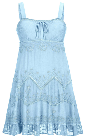 light blue medieval style dress