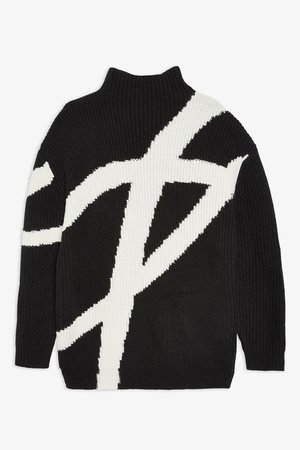 Graphic Monochrome Jumper - Sweaters & Knits - Clothing - Topshop USA