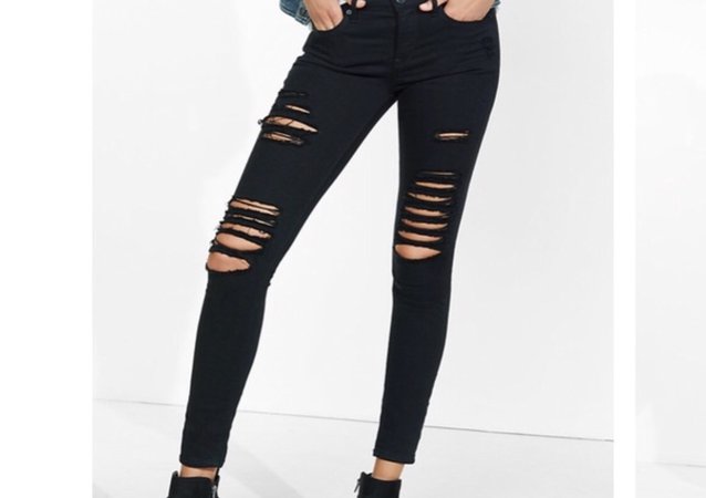 distressed ripped jeans