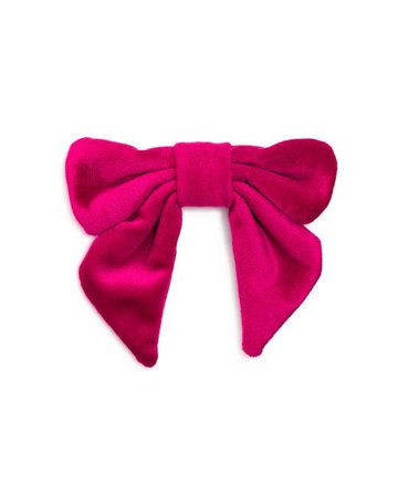 Lele Sadoughi Petite Velvet Bow Barrette in Fuschia (Pink) - Lyst