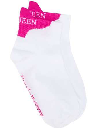 Alexander Mcqueen Cotton-Blend Ankle Socks 5720163C24Q White | Farfetch