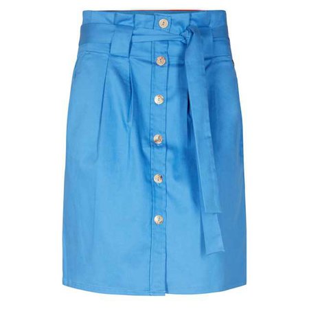 Denim look button up pencil skirt , blue, Numph | La Redoute