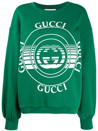 Gucci Gucci Disk Print Oversized Sweatshirt - Farfetch