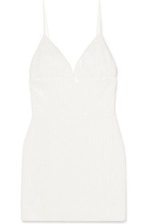 Rasario | Sequin and bead-embellished tulle mini dress | NET-A-PORTER.COM