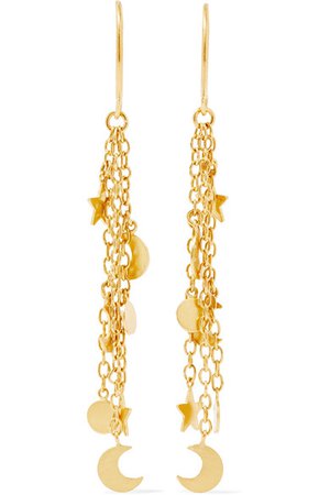 Marie-Hélène de Taillac | Midnight Charms 18-karat gold earrings | NET-A-PORTER.COM