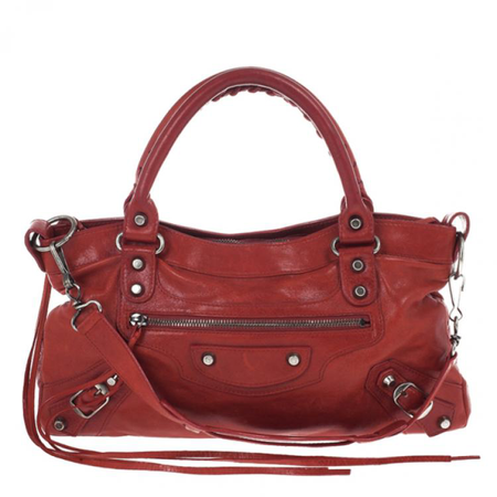 Balenciaga red bag city purse vintage