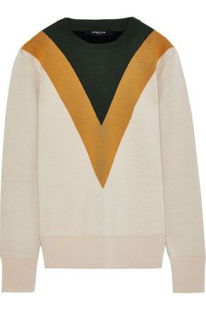 Color-block wool-blend sweater | DEREK LAM | Sale up to 70% off | THE OUTNET