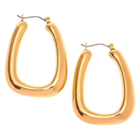 Gold 40MM Tube Hoop Earrings | Claire's US