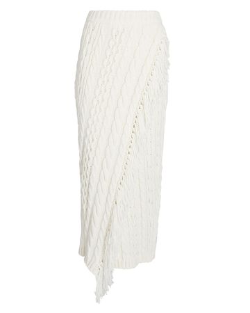 Something Navy Sweater Skirt In White | INTERMIX®