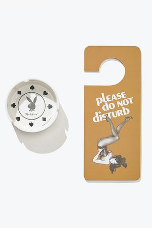 Color Bars Playboy Ash Tray & Do Not Disturb Sign Set | Urban Outfitters
