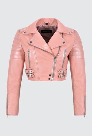 pink embellished leather jacket - Google Search