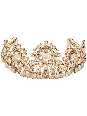 Gold Dolce & Gabbana Crystal-Embellished Tiara | Farfetch.com