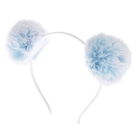 Ombre Pom Pom Ears Headband - Blue | Claire's US