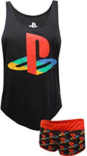 MJC Women's Sony Playstation Logo Shortie Pajama Black