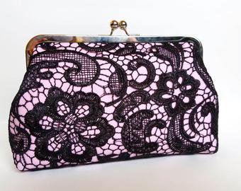lace pink and black purses - Google Search