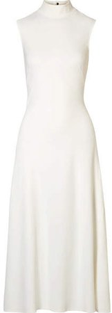 Khaite Cutout Stretch-crepe Midi Dress - Ivory