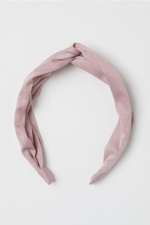 Ободок с узлом - Пудрово-розовый - | H&M RU
