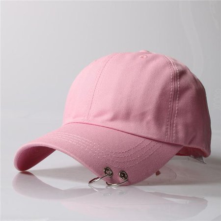 pierced cap pink