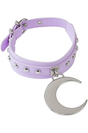 pastel purple moon choker
