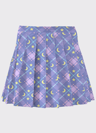 Magic Moon Star Pleated Skirt – In Control Clothing