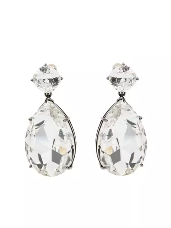 Alexander McQueen Crystal Drop Earrings - Farfetch