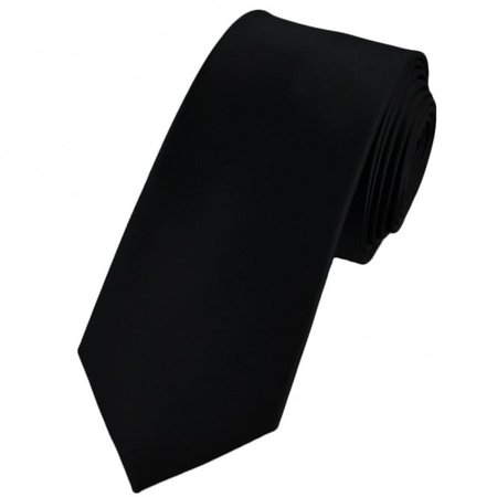 Plain Black 6cm Skinny Tie from Ties Planet UK