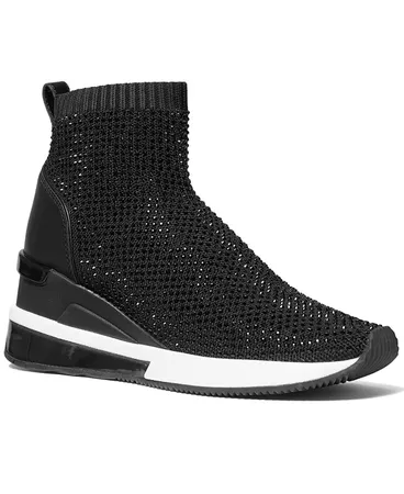 Black Michael Kors Skyler Bootie Extreme Sneakers & Reviews - Athletic Shoes & Sneakers - Shoes - Macy's