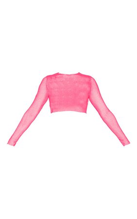 Pink fishnet longsleeve shirt
