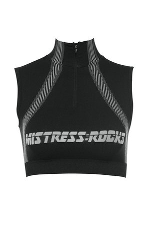 'Minted' Black Stretch Knit Top - Mistress Rocks