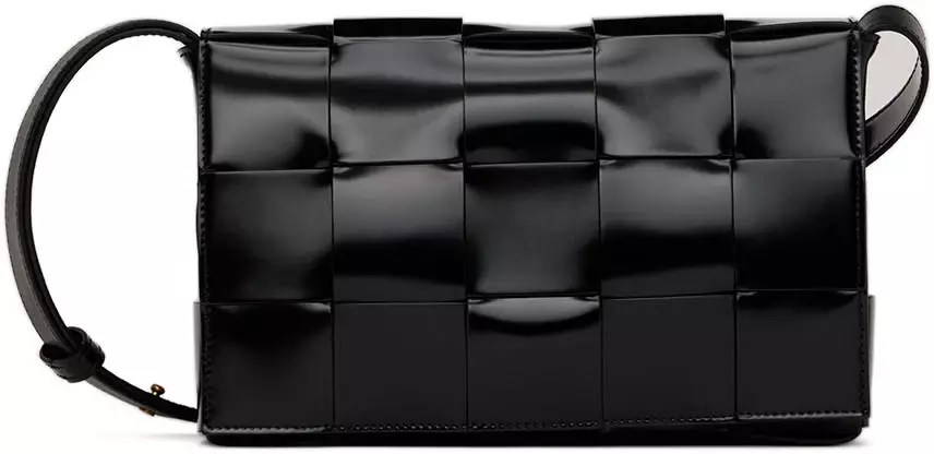 Bottega Veneta: Black Small Cassette Bag | SSENSE