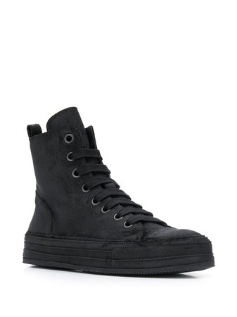 Ann Demeulemeester Distressed high-top Sneakers - Farfetch